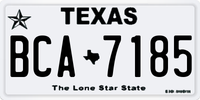 TX license plate BCA7185