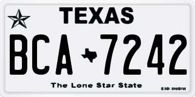 TX license plate BCA7242