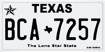 TX license plate BCA7257