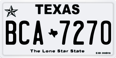 TX license plate BCA7270