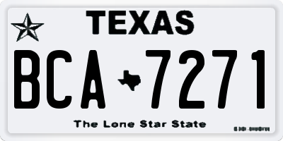 TX license plate BCA7271