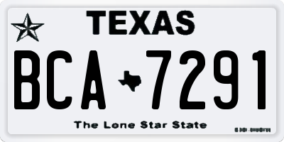 TX license plate BCA7291