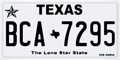 TX license plate BCA7295