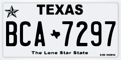 TX license plate BCA7297