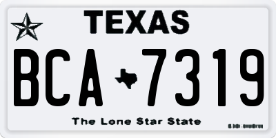 TX license plate BCA7319