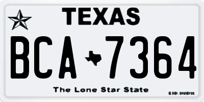 TX license plate BCA7364