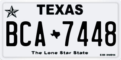 TX license plate BCA7448