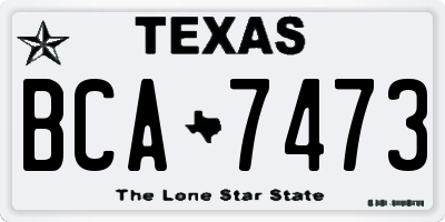 TX license plate BCA7473