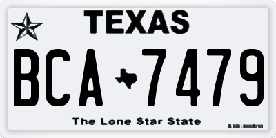 TX license plate BCA7479