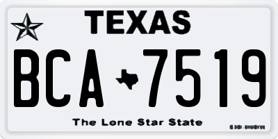 TX license plate BCA7519