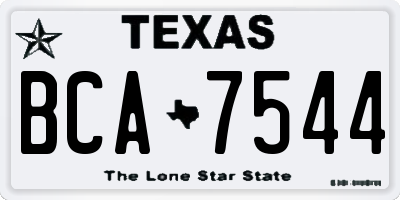 TX license plate BCA7544