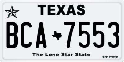 TX license plate BCA7553