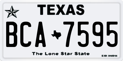 TX license plate BCA7595