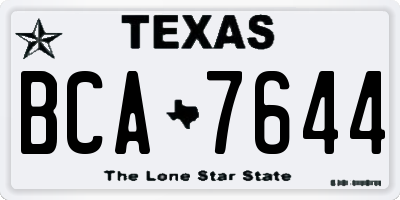 TX license plate BCA7644