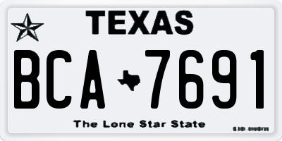 TX license plate BCA7691