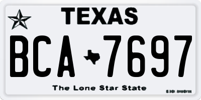 TX license plate BCA7697