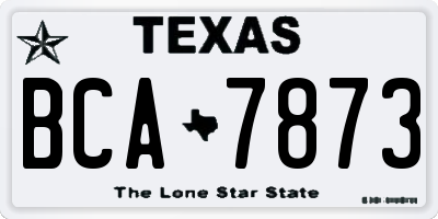 TX license plate BCA7873