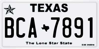 TX license plate BCA7891