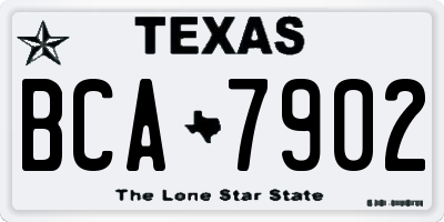 TX license plate BCA7902