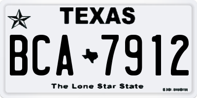 TX license plate BCA7912