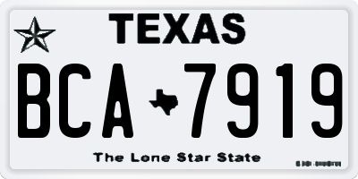 TX license plate BCA7919