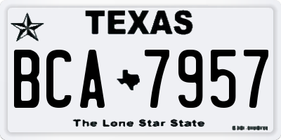 TX license plate BCA7957