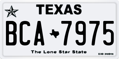 TX license plate BCA7975