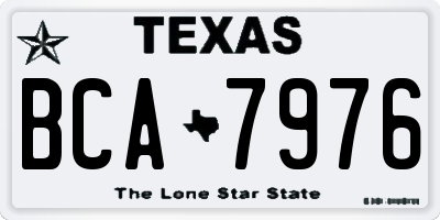 TX license plate BCA7976