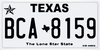 TX license plate BCA8159
