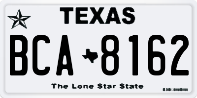 TX license plate BCA8162