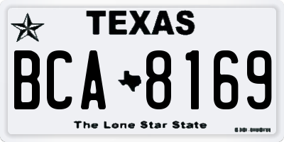 TX license plate BCA8169