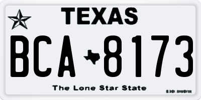 TX license plate BCA8173