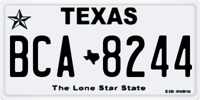 TX license plate BCA8244