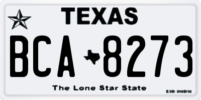 TX license plate BCA8273