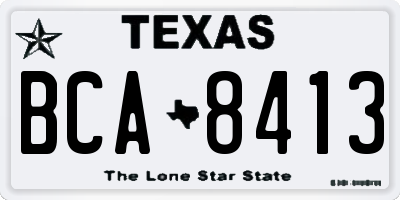 TX license plate BCA8413