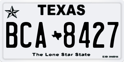 TX license plate BCA8427