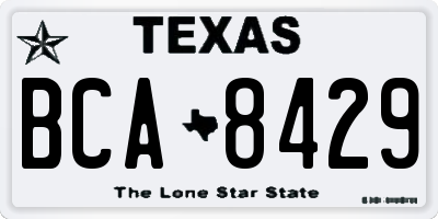 TX license plate BCA8429