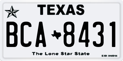 TX license plate BCA8431
