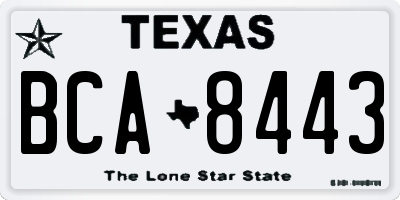 TX license plate BCA8443