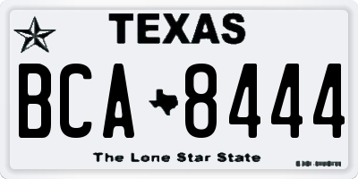 TX license plate BCA8444