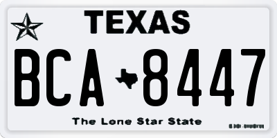 TX license plate BCA8447