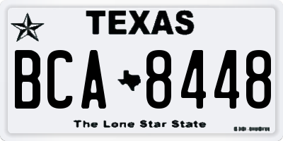 TX license plate BCA8448