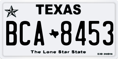 TX license plate BCA8453
