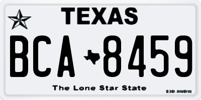 TX license plate BCA8459