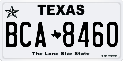 TX license plate BCA8460