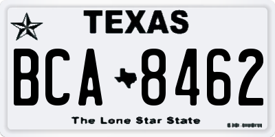 TX license plate BCA8462