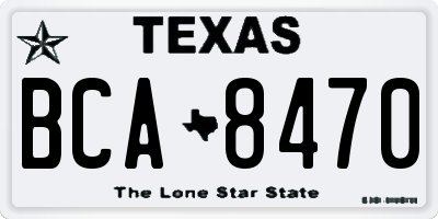 TX license plate BCA8470