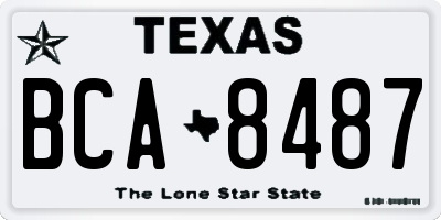 TX license plate BCA8487