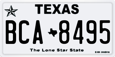 TX license plate BCA8495