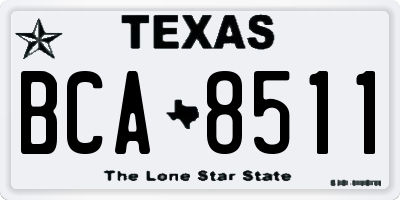 TX license plate BCA8511
